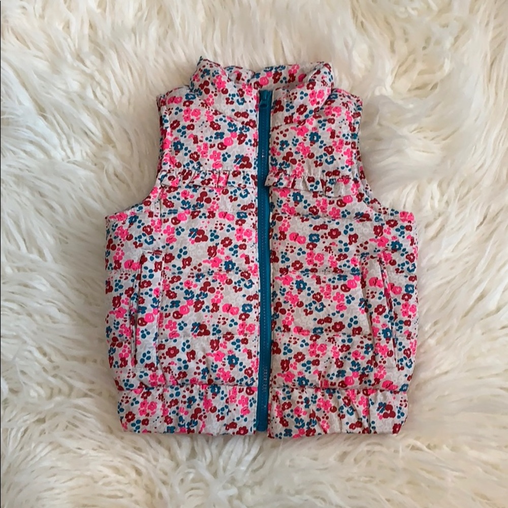 ✔️SOLD✔️Genuine floral puffer vest